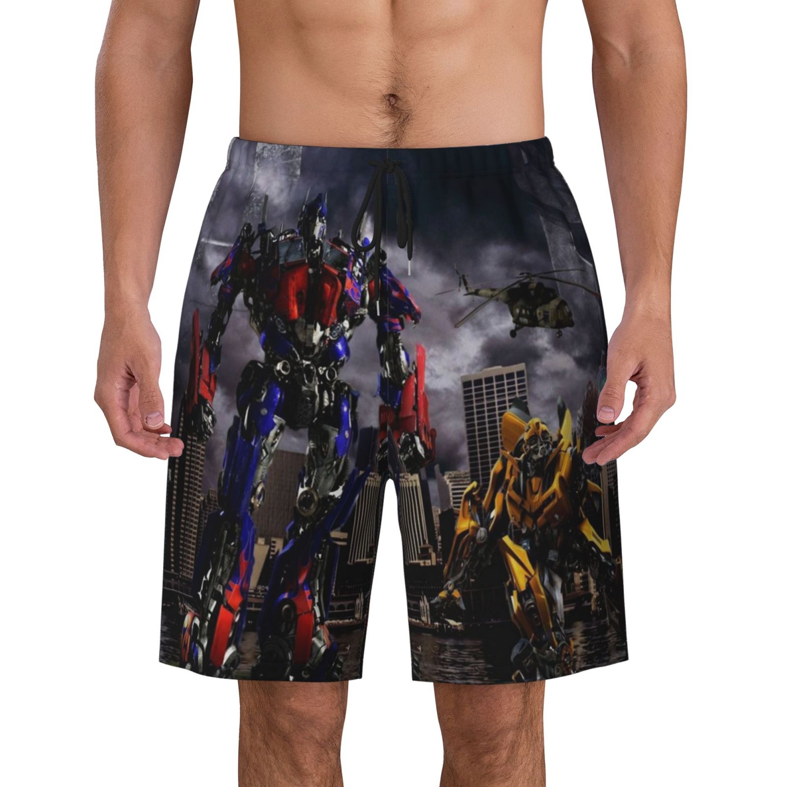Transformers Mens Swim Trunks Quick Dry Board Shorts Beach Shorts Swimwear Bathing Suits